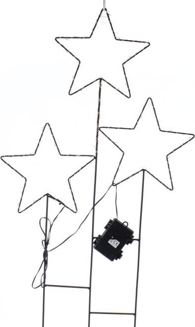 MICA Living Pflanzenstecker - 3 Sterne mit LED - ca. 40 x 80 cm