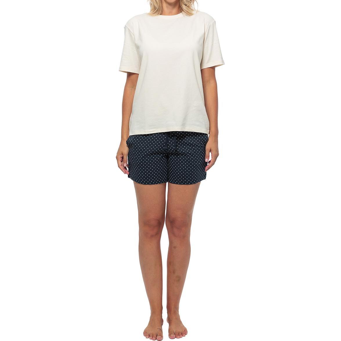 Schiesser, Damen, Pyjama, Organic Cotton Schlafanzug, Blau, (38)