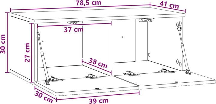 Produktbild vidaXL Wandschrank (41 x 30 x 30 cm)