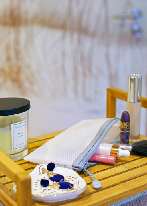 Image du produit Idena Pochette zippée DL Mesh blanc (DL, 1x)