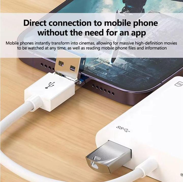 Actual product image PowerGuard DualHeadConnect USB-A/Lightning USB Photo SD Card CF Camera Cardreader (USB-A, Lightning)