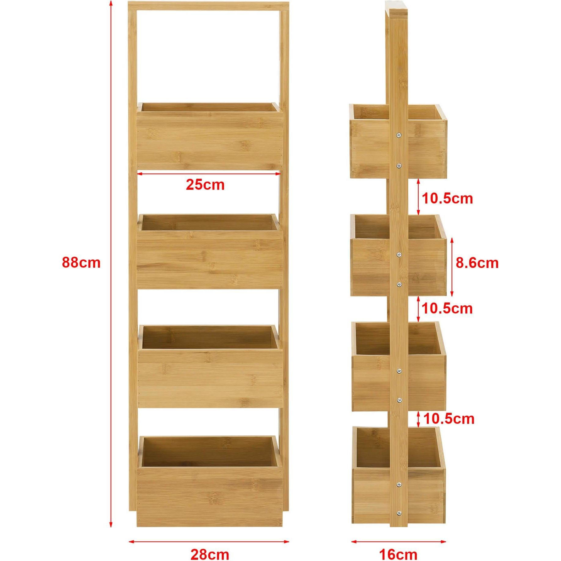 Thumbnail - En.Casa, Badezimmerregal, Bardu (28 x 16 x 88 cm)