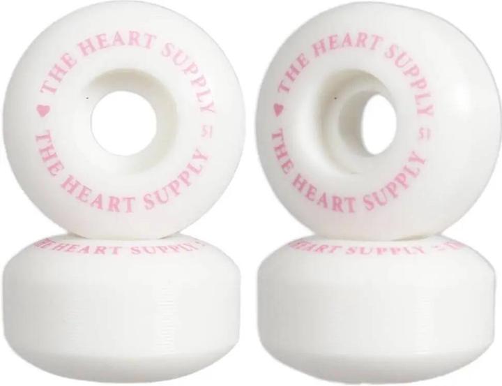 Actual product image Heart Supply Skateboard Wheels Clean Heart 51mm 4-Pack 2023 (55 mm)
