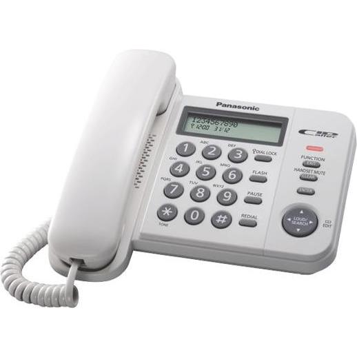 Panasonic KX-TS560 DECT telephone Caller ID White, Telefon, Weiss