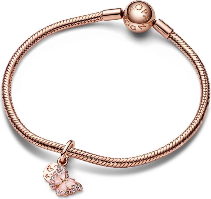 Image du produit Pandora Papillon & slogan (Métal doré à l'or rose)