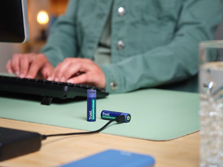 Actual product image Trust USB-C Rechargeable Batteries 2p (2 pcs., AA, 1700 mAh)