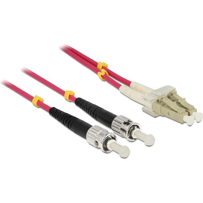 Delock LWL Patchkabel LC Duplex -> ST Duplex St/St 3,00m (3 m), Netzwerkkabel
