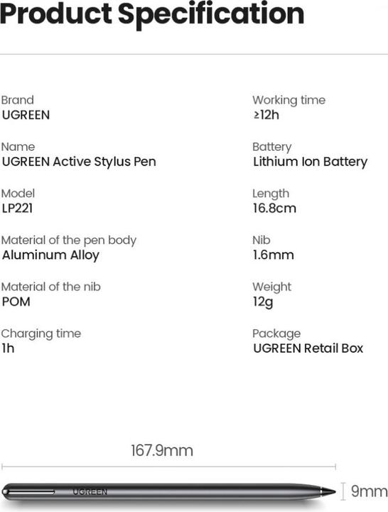 Produktbild Ugreen Aktiver Smart Stylus Pen