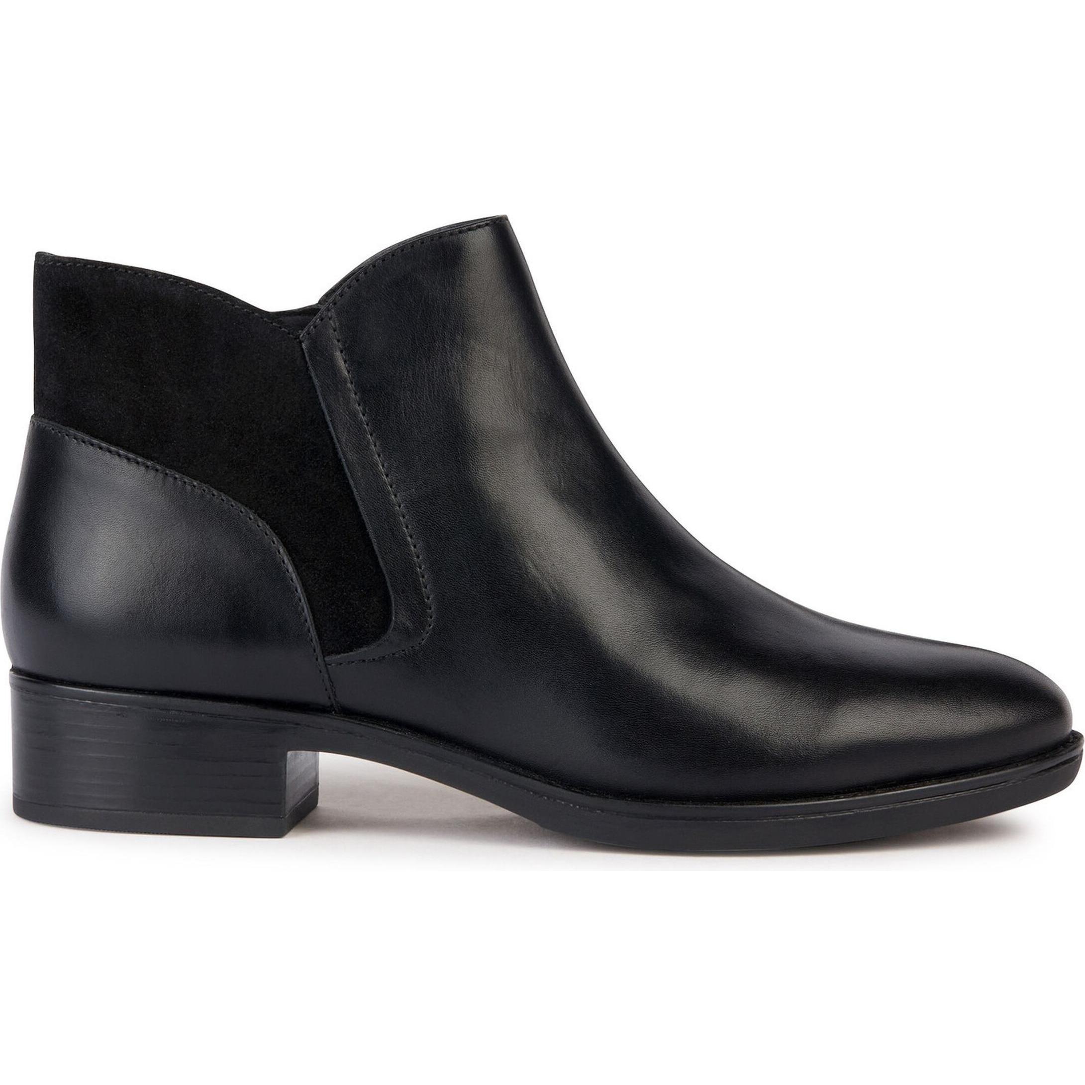 Geox, Damen, Boots + Stiefel, Felicity D, Schwarz, (39.5)
