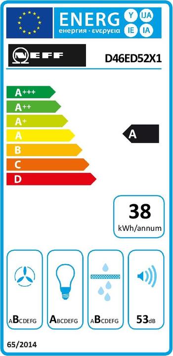 Energy Label Neff D46ED52X1 (Flat-screen hood)