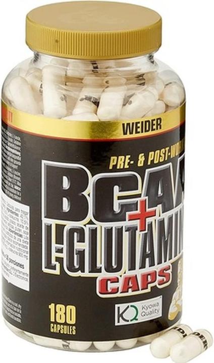 Actual product image Weider BCAA L-Glutamine (180 pcs., Capsules, 256 g)