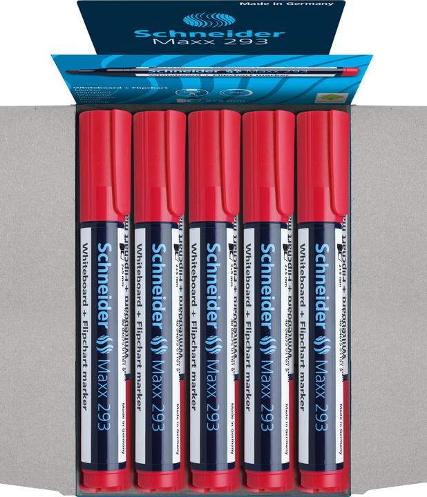 Actual product image Schneider Whiteboard/flipchart marker Maxx 293 2-5mm red wedge tip (1x)
