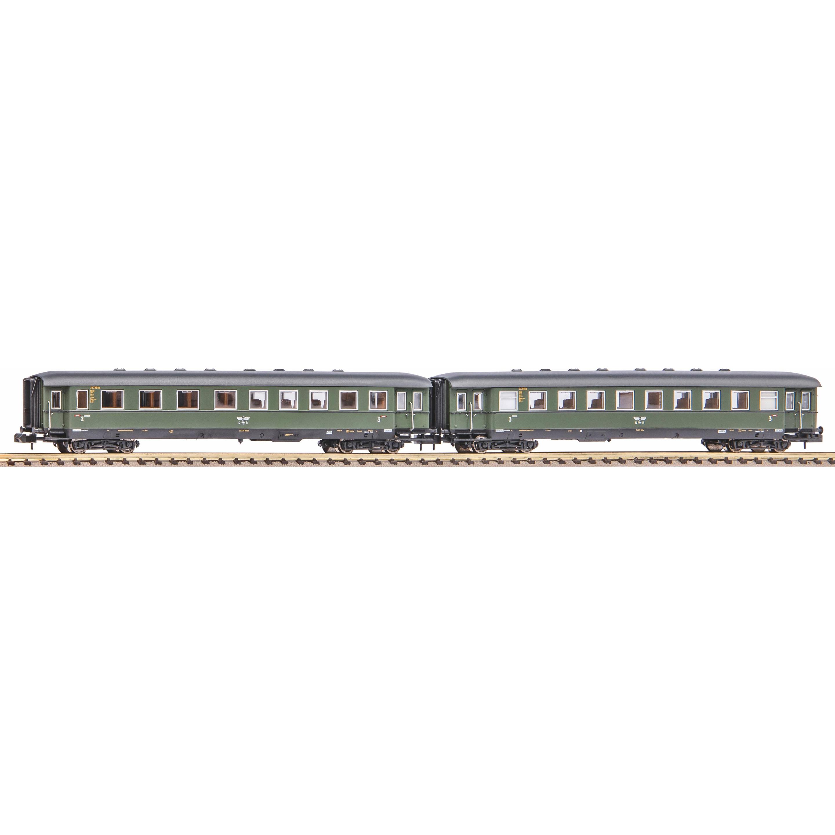 Piko N-2-Set Schürzeneilzugwg. 2./3. Kl.,3. Kl. DRB II (Spur N)