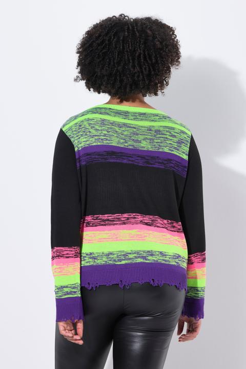 Image du produit Angel of Style Pull coupe Straight Fit, détails destroy à la base et dégradé de couleurs (46, 48)