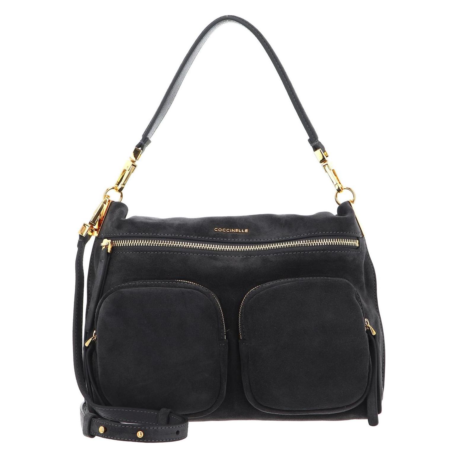 Coccinelle, Damen, Handtasche, Hyle Suede Handbag, Grau