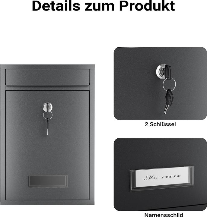 Produktbild Wiltec Wandbriefkasten
