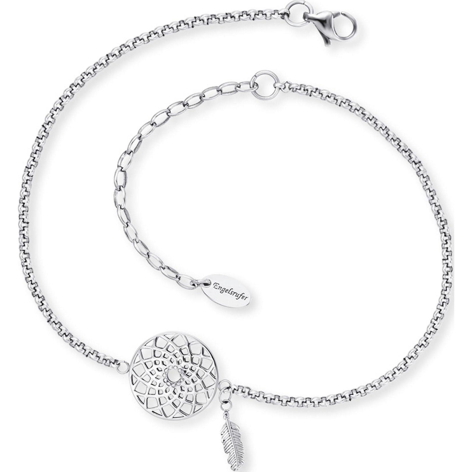 Engelsrufer, Fussschmuck, Traumfänger Fusskette, (Edelstahl, 22 cm)