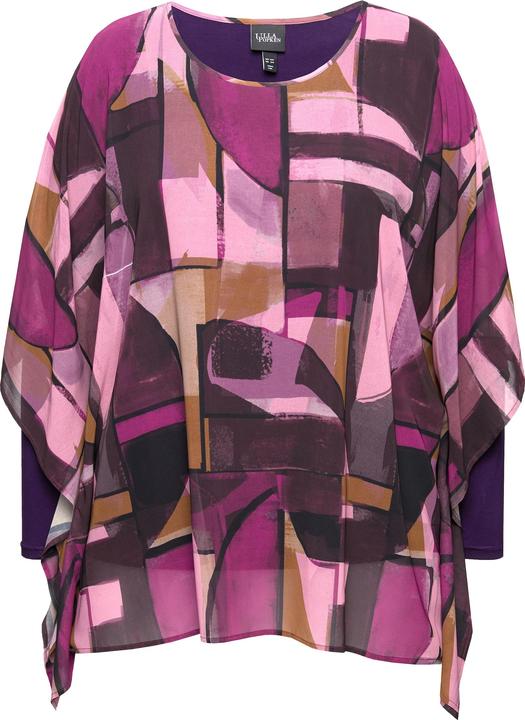 Produktbild Ulla Popken Tunika, doppellagig, Oversized, Rundhals, 3/4-Arm (58)