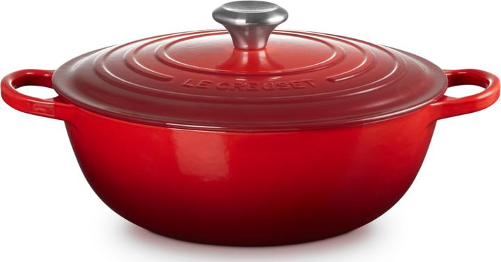 Produktbild Le Creuset La Marmite Signature 28 cm Kirschrot (28 cm, Bräter + Schmortopf, Gusseisen, Emaille)