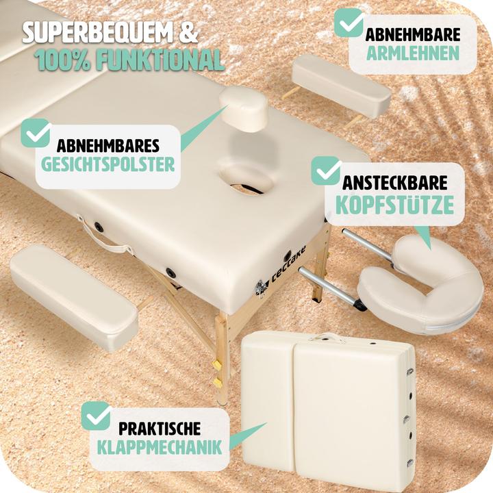 Image du produit tectake Table de massage 3 zones
