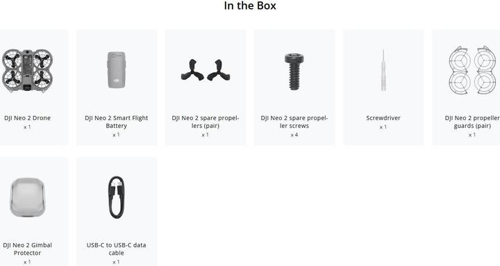 Actual product image DJI Neo 2 (Drone Only) (19 min, 151 g, 12 Mpx)