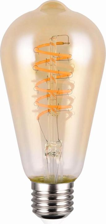 Produktbild Trio Kolben LED Lampe E27 7W ⌀6,4cm dimmbar Amber warmweiss (E27)