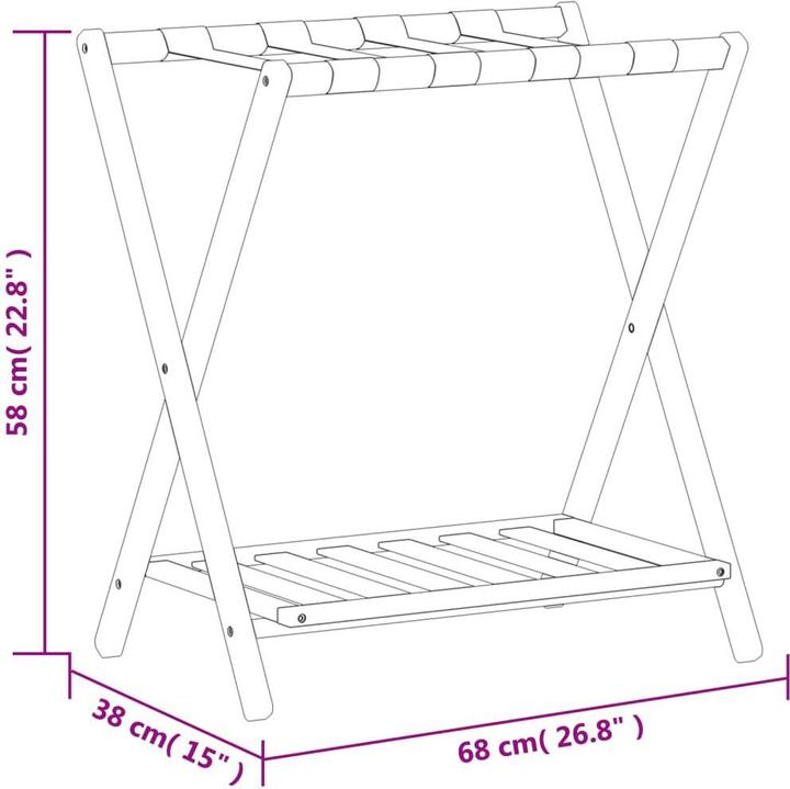 Produktbild vidaXL Vid (Kofferständer)