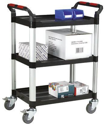 Image du produit RS PRO Chariot 3 étagères, plastique (150 kg)