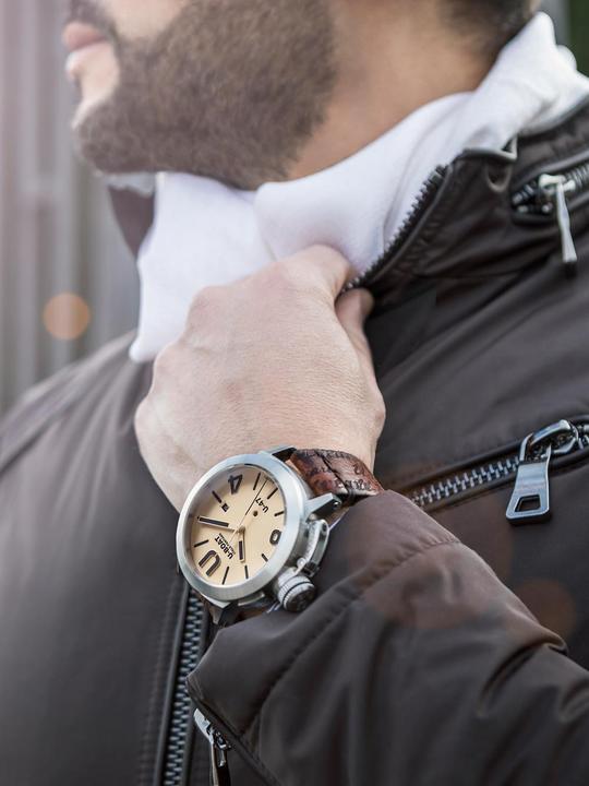Produktbild U-Boat 8106 Classico U-47 Automatik beige 47mm 100M (Analoguhr, 47 mm)
