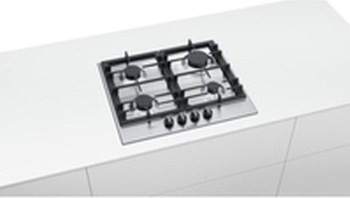 Produktbild Bosch Hausgeräte Serie 6 PCP6A5B90 Kochfeld, Edelstahl Integriert Gaskochfeld 4 Zone(n)