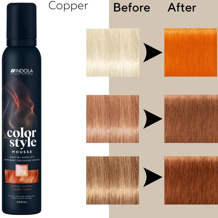 Immagine prodotto Indola Colore Stile Mousse Rame 200 ml (Agente schiumogeno, 200 ml)