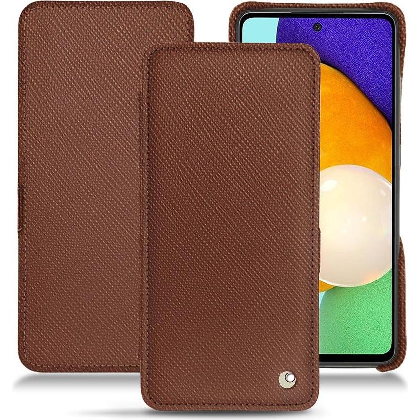 Thumbnail - Noreve Lederschutzhülle horizontal (Samsung Galaxy A52), Smartphone Hülle, Braun