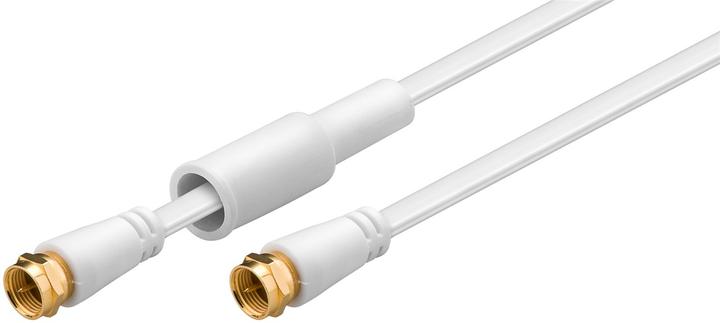 Produktbild Goobay SAT Flachkabel, 100% geschirmt, vergoldet, wettergeschützt, Weiss, 7.5 m (80 dB, Antennenkabel)