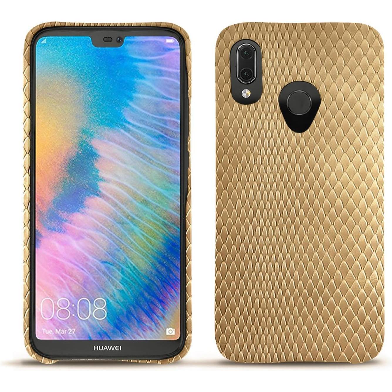 Noreve Lederschutzhülle (Huawei P20 Lite), Smartphone Hülle, Beige