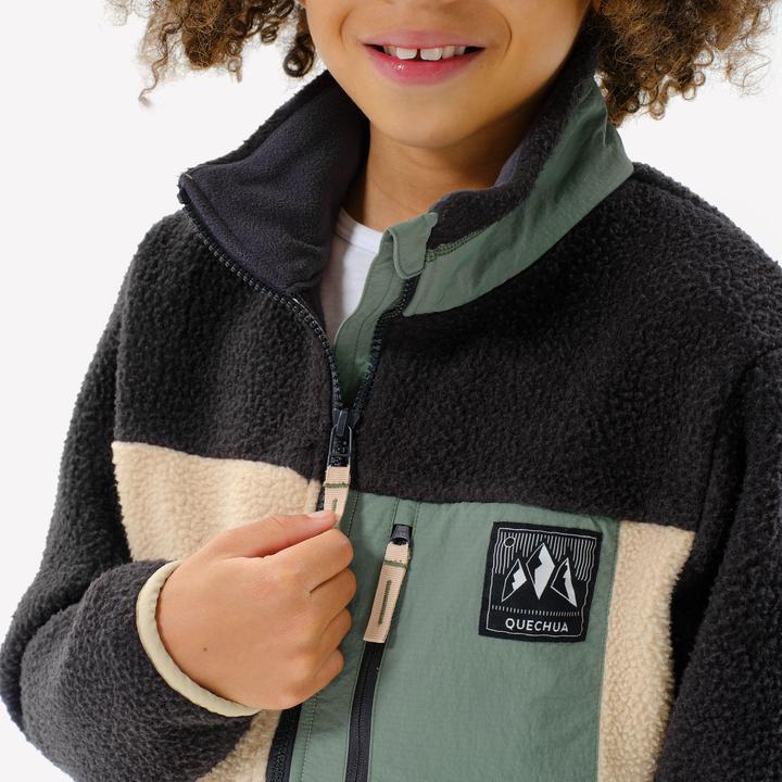 Actual product image Quechua Kids fleece jacket size 122-170 Sherpa warm hiking - NH500 TW (140)
