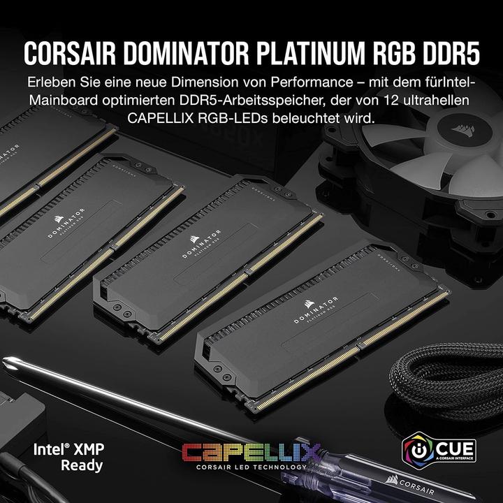Immagine prodotto Corsair Dominator Platinum RGB (2 x 16GB, 6400 MHz, RAM DDR5, DIMM)