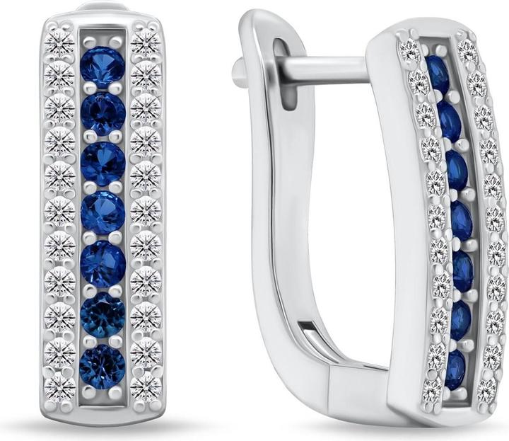 Produktbild Brilio Silver - Charming silver earrings with blue zircons EA294BW