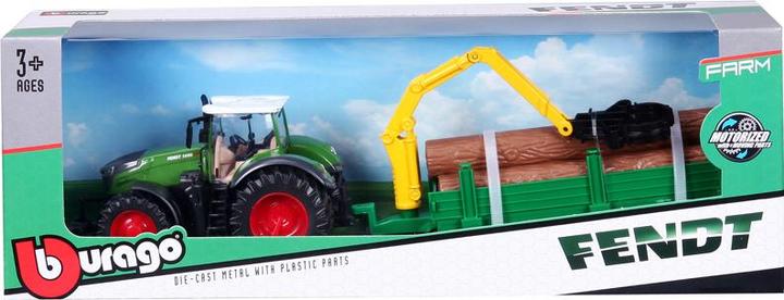 Image du produit Bburago Tracteur agricole avec remorque Fendt et New Holland