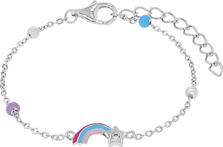Prinzessin Lillifee Armschmuck für Mädchen, 925 Sterling Silber, Zirkonia synth. | Sternschnuppe (15 cm, Silber 925)