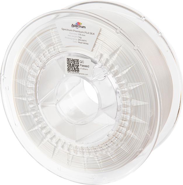 Produktbild Filament PLA SILK pearl white 1.0kg 1.75mm (PLA, 1.75 mm, 1000 g, Weiss)
