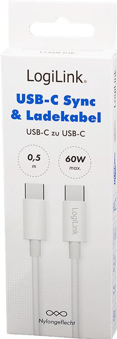 Image du produit LogiLink USB C — USB C (0.50 m, USB 2.0, 60 W)