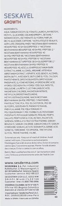 Actual product image Sesderma Seskavel Growth (200 ml, Liquid shampoo)