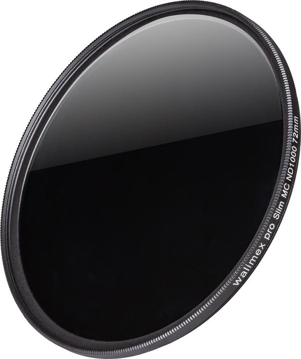 Walimex pro pro Slim Grey Filter ND1000 tempered 72 mm (72 mm, Neutral density filter, 72 mm)