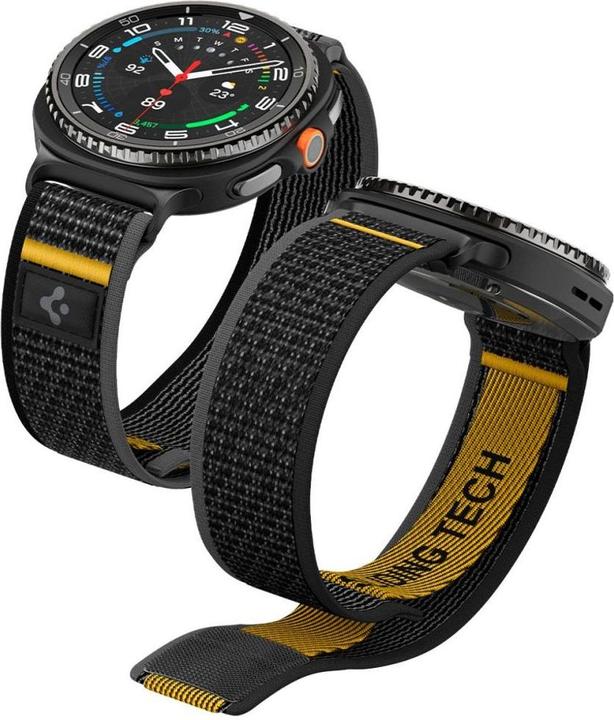 Produktbild Spigen - Athlex Air - Samsung Galaxy Watch8 / Classic (40 / 44 / 46mm) - Active Black (20 mm, 22 mm, Fabric, Nylon, Plastic)