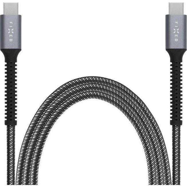 Thumbnail - Fixed Behoben Panzerkabel USB-C/USB-C 2 m 240W FIXDA-CC2-GR (240 W), USB Ladegerät, Grau