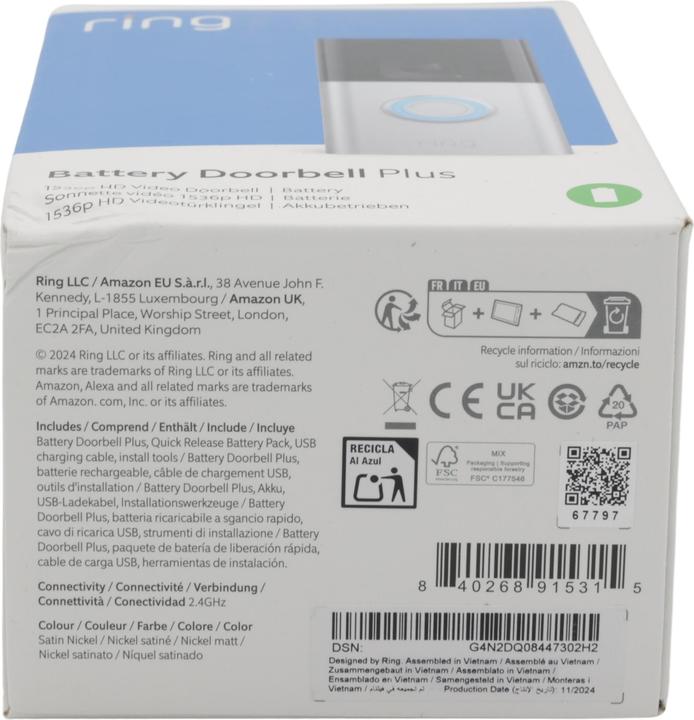 Immagine prodotto Ring Campanello Plus (Senza fili)