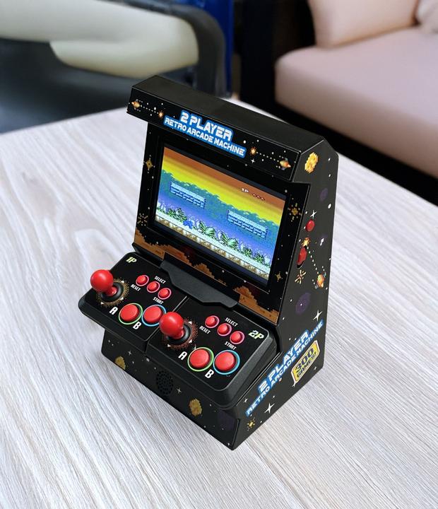 Produktbild Mad Monkey Retro Mini Arcade Machine mit Dual-Controller - inkl. 300x 8-Bit Spielen