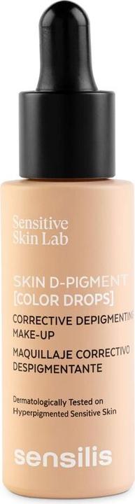 Sensilis Skin D-Pigment Color Drops Truccatore con estratto di bio-pigmento da Sclarea e Stabi (Rosa Peche)