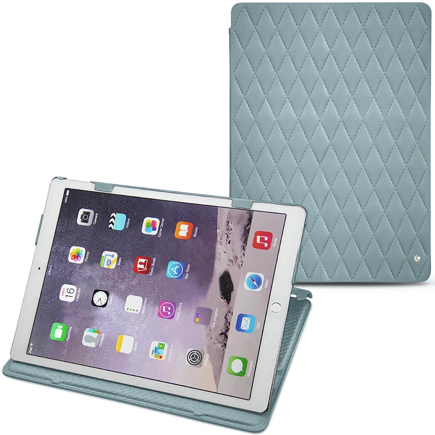 Noreve Lederschutzhülle horizontal (iPad Pro 12.9), Tablet Hülle, Blau