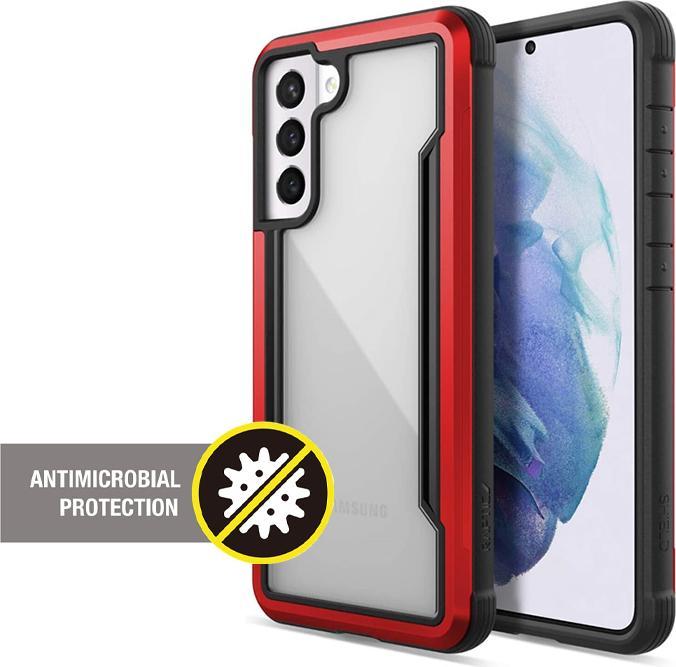 Actual product image Puro DĖKLAS X-Doria Raptic Shield aluminiowe Samsung Galaxy S21 (Antimicrobial protection) (Raudona) (Samsung Galaxy S21+)